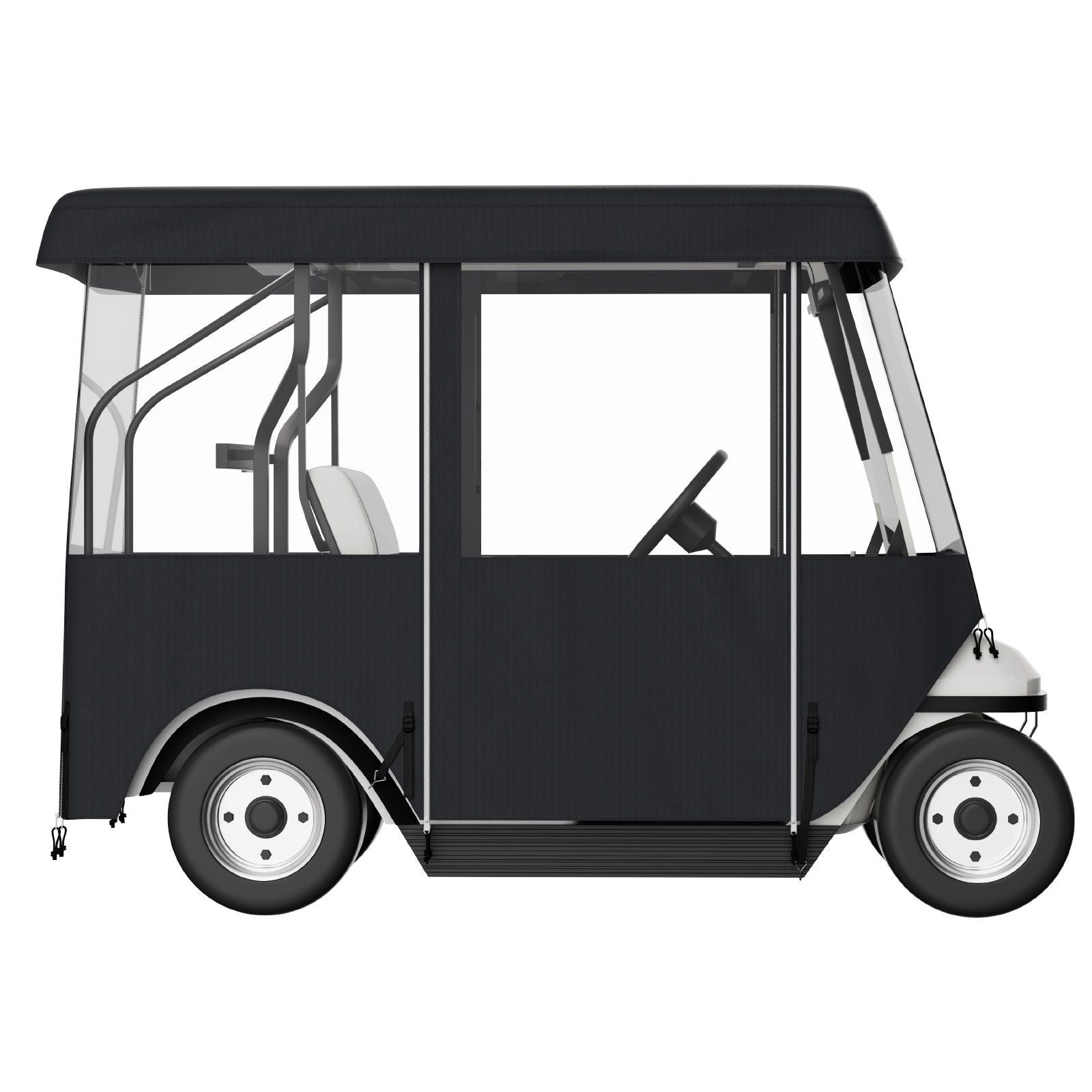 VEVOR Golf Cart Enclosure, 4-Person Golf Cart Cover, 4-Sided Fairway Deluxe, 300D Waterproof Driving Enclosure with Transparent Windows, Fit for EZGO, Club Car, Yamaha Cart (Roof Up to 78.7''L) - JM Variety Store